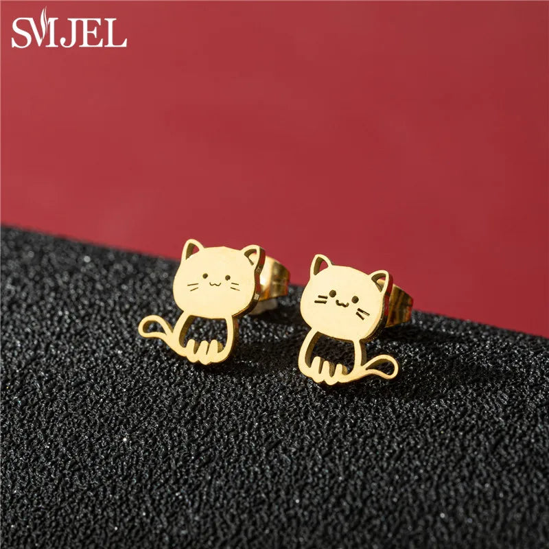Aros Gatito Plateado