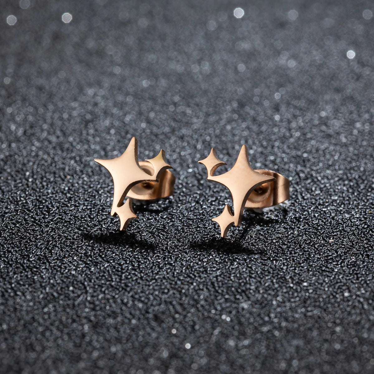 Aros Estrella Cuatro Puntas
