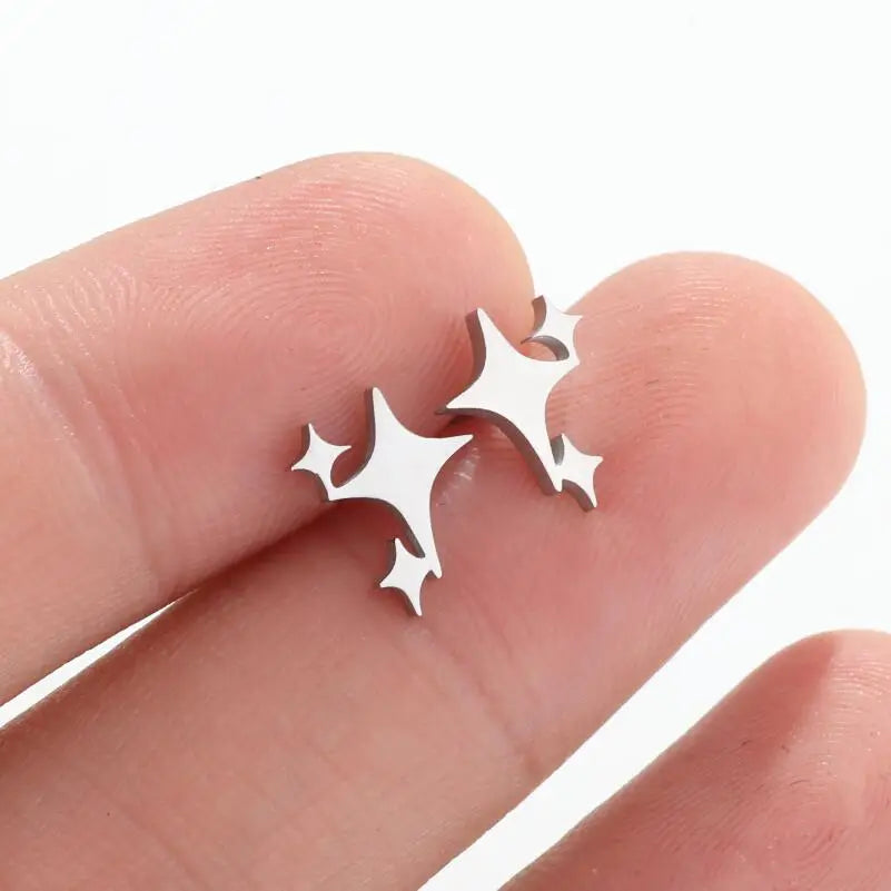 Aros Estrella Cuatro Puntas