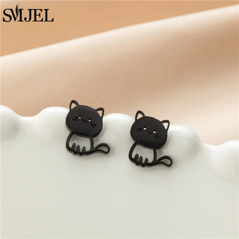 Aros Gatito Plateado