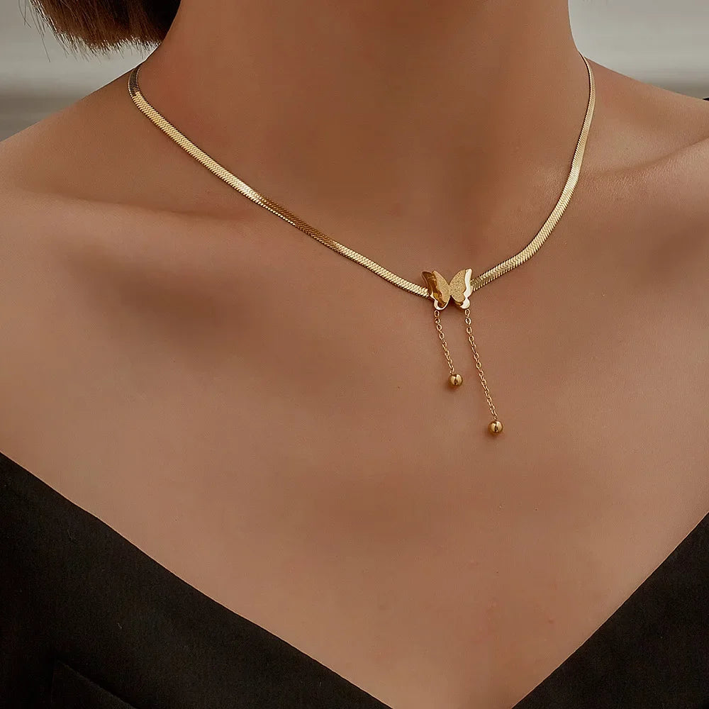 Collar Mariposa Dorada
