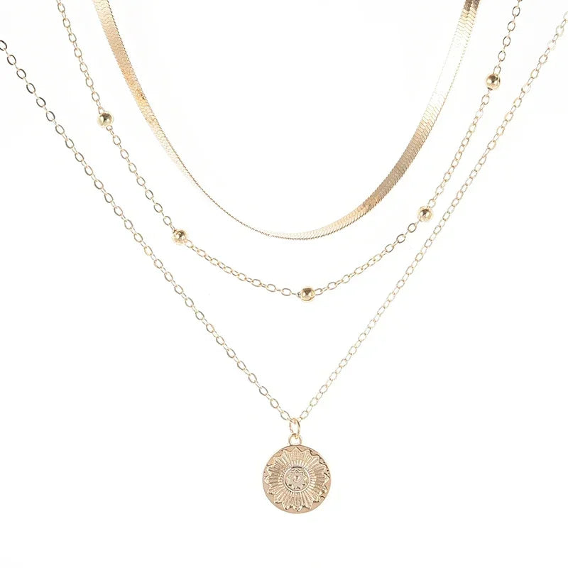 Collar Triple Capa Plata