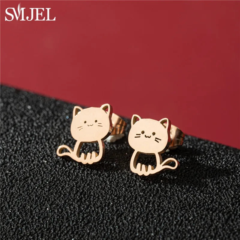 Aros Gatito Plateado